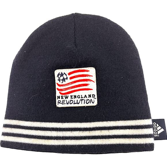 New England Revolution MLS Vintage 2000's Adidas Dark Blue Beanie Hat - Picture 1 of 5